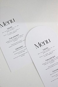 Menu/Cardápio arredondado
