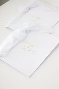 Par de caderno de votos com Laminação Dourada