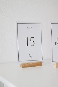 Número de mesa | Com ou sem apoio em madeira