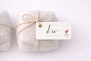 Tag retangular com ilhós | Produto personalizável (imagem ilustrativa)