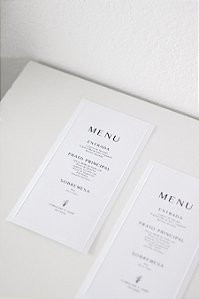 Menu com borda em alto relevo