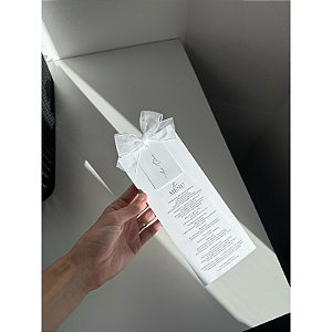 Menu / Cardápio para Casamento, Formatura, Chás, Aniversários e Eventos