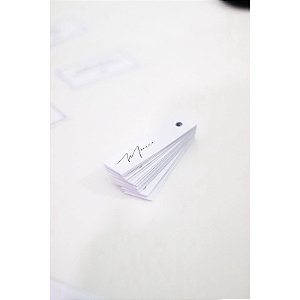 Tag retangular com furo | Produto personalizável