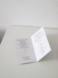Menu com dobra | SEM LACRE DE CERA