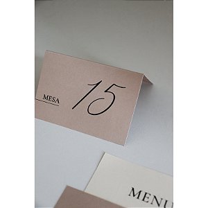 Número de mesa | Plaquinha de mesa (Apenas a plaquinha, não acompanha o menu ou cartão agradecimento)