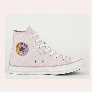 Tênis Converse Chuck Taylor All Star Hi Authentic Glam Bege Claro