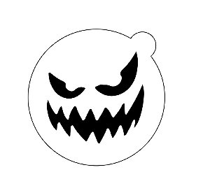Stencil topo de bolo- Halloween Scary face