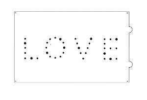 Stencil para bolo - Love dots