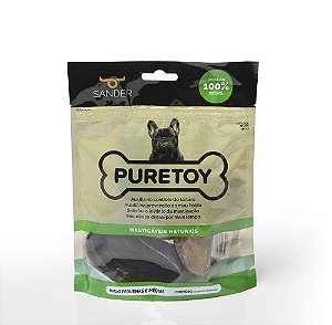 MORDEDOR NATURAL DE CASCO BOVINO PURETOY 3 - 4 - Com 1 Unidades Para Cães
