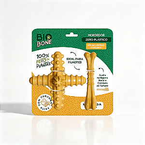 KIT DE FILHOTE - Mordedor Natural Premium Biobone Sabor Cúrcuma