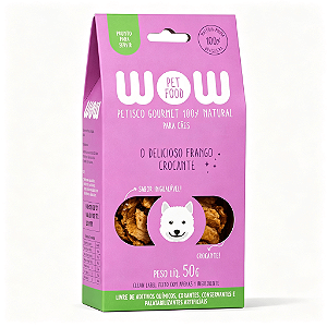 PETISCO DESIDRATADO NATURAL PREMIUM WOW - Sabor Frango Para Cão
