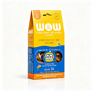 PETISCO DESIDRATADO NATURAL PREMIUM WOW - Sabor Peixe Com Ervas Finas Para Gato