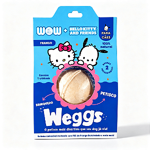 PETISCOS WEGGS HELLO KITTY WOW - De Frango Para Cão