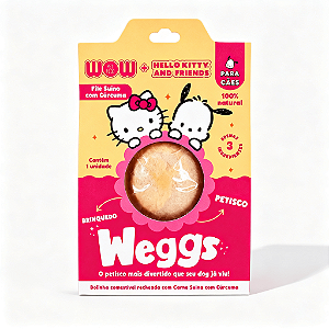 PETISCOS WEGGS HELLO KITTY WOW - De Lombinho Com Cúrcuma Para Cão