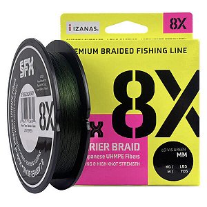Linha Multifilamento Rapala Sufix 8X 0,28mm Verde 270 m