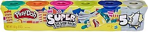 Play-doh Hasbro super pack c/6 dourado e prateado (sortidas)