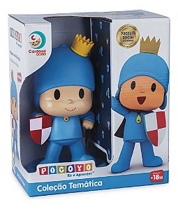 Boneco Pocoyo Cavaleiro Articulado em Vinil - Cardoso 3080