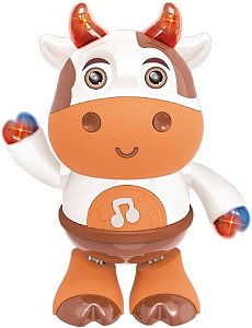 Vaquinha Dancing Brinquedo Interativo Musical Mexe Dança Luz e Som