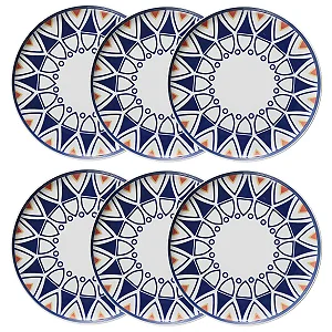 Jogo de 6 Pratos Rasos 26 Cm Flat Sevilha