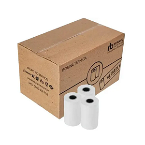 Bobina Térmica para cupom fiscal 80x40 Caixa com 30 Unidades Branca