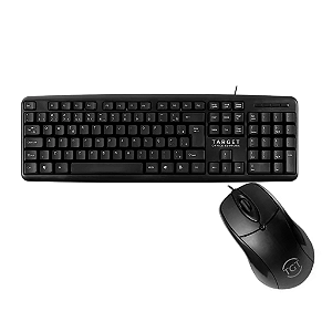 Kit Teclado E Mouse Office Tgt Gr100 V3, Abnt2, 1000dpi Preto