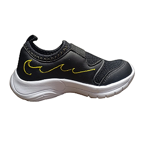 Tenis Chique Top New Confort Preto/Amarelo