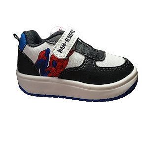 Tênis Spiderman Branco/Preto/Royal