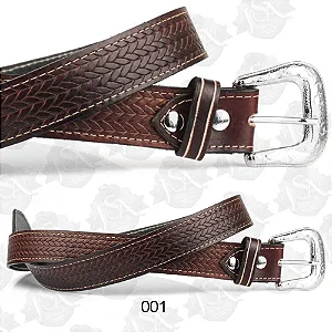 Cinto Country de Couro Marrom JSA001