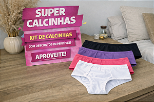 Calcinhas Poliamida Super Confortáveis Dia a Dia Cintura Alta