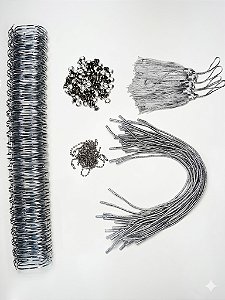 Kit Encadernação Wire-o 2x1 - Elástico Roliço