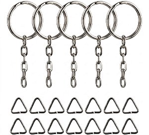Argola para chaveiro 20mm com Elo Triangular