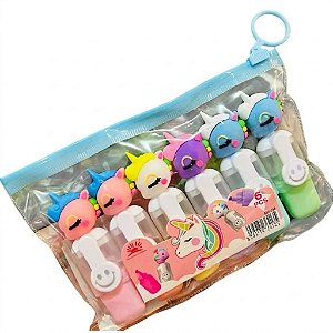Kit Marca Texto unicórnio 6 Cores Pastel – Highlighter Fofo Escolar – Formato unicórnio
