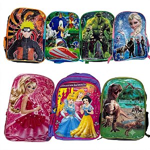 Mochila Infantil Escolar Personagens