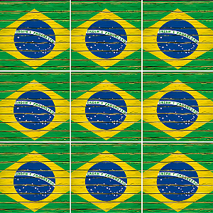 AZULEJOS DECORATIVOS BRASIL KIT 9 PEÇAS 15X15