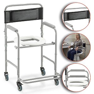 Cadeira Para Banho Higiénica Dobrável Até 100kg D30 - Dellamed