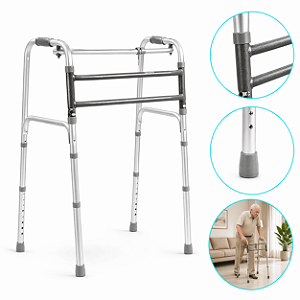 Andador D10 Em Alumínio 3 em 1 3 Barras Até 150 Kg - Dellamed