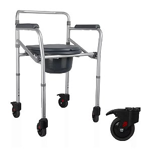 Cadeira de Banho Em Alumínio Até 100kg Desmontável - Hidrolight