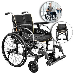 Cadeira De Rodas Alumínio Premium Max Até 150Kg - Hidrolight