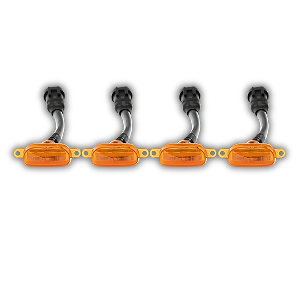 Kit Luz De Grade Pingo Led Âmbar 2400 Lúmens 4 Peças