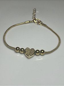 Pulseira coração 3D