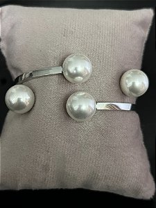 BRACELETE PÉROLAS DUO PRATA