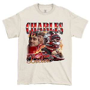 Camiseta Vintage Charles Leclerc Off White
