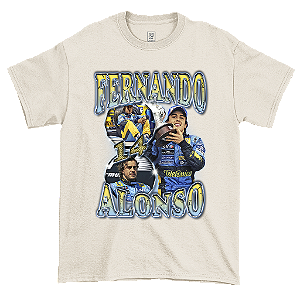 Camiseta Vintage Fernando Alonso Off White