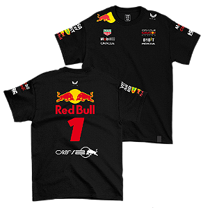 Camiseta Red Bull Racing Max Verstappen Preta
