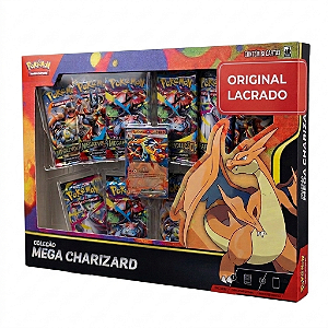 Box Pokémon TCG Copag Coleção Mega Charizard Y ex (Explosão Y) Português Lacrado | 10 Boosters + Promo + Código
