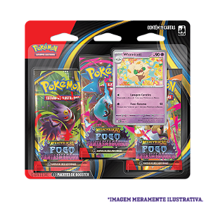 Blister Triplo Fogo Fantasmagórico Whimsicott Pokémon Copag Fogo Fantasnagorico- Whimsicott Português