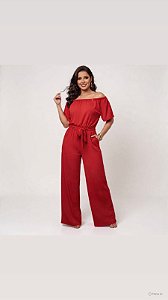 Macacão Vermelho Longo