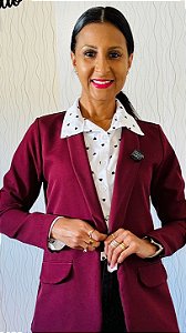 Blazer Feminino Alfaiataria Bordô