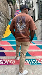 Camiseta Overzide Cristã Marrom GG