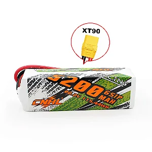 Bateria LiPo CNHL Racing Series 5200mAh 6S 22.2V 90C com ficha XT90